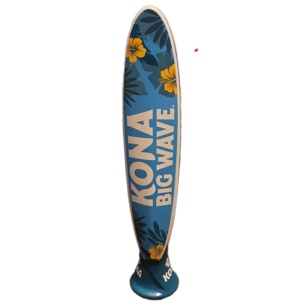 Kona Big Wave Liquid Aloha Surfboard Used Beer Tap Handle 11" Tall Beach House